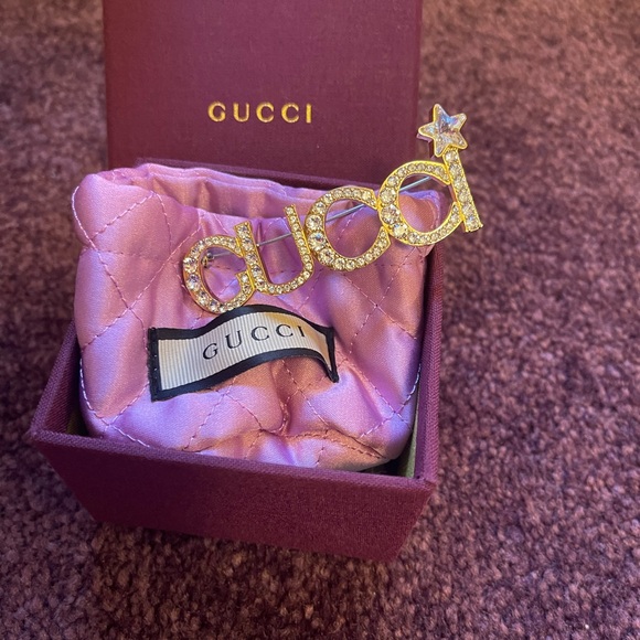 Gucci Scripted crystal brooch - Picture 8 of 8